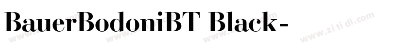 BauerBodoniBT Black字体转换